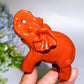 3.0" Red Jasper Elephant Carving Crystal Healing Bulk Wholesale