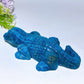 16cm Blue Apatite Crocodile Carving Crystal Healing Bulk Wholesale
