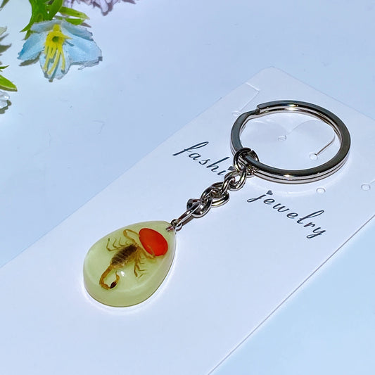 55mm Luminous Key Chain with Insect Crystal Healing Bulk Wholesale