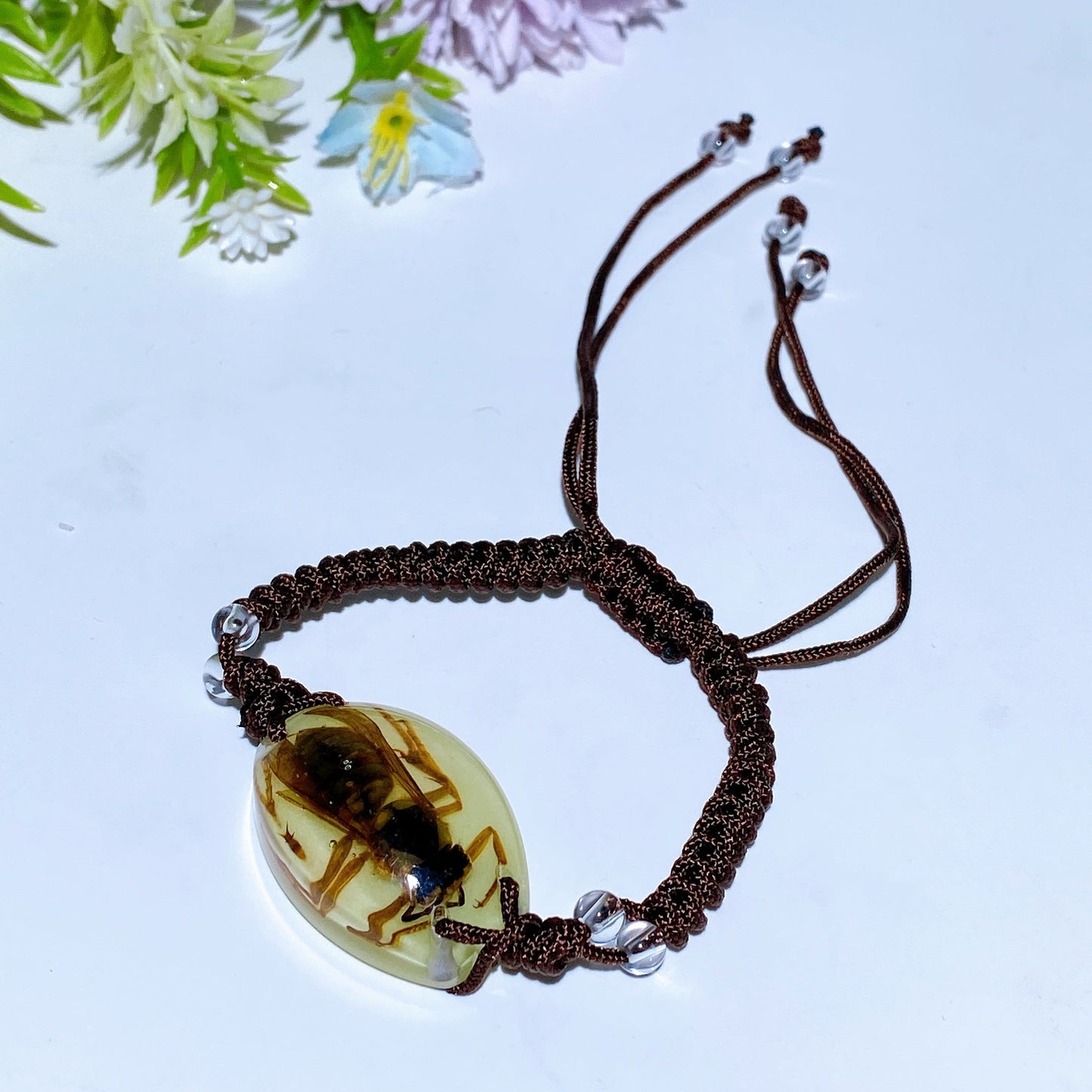 Luminous Adjustable Bracelet with Insect Crystal Healing Bulk Wholesale