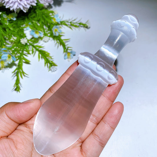 5.9" Selenite Dagger Carving Crystal Healing Bulk Wholesale