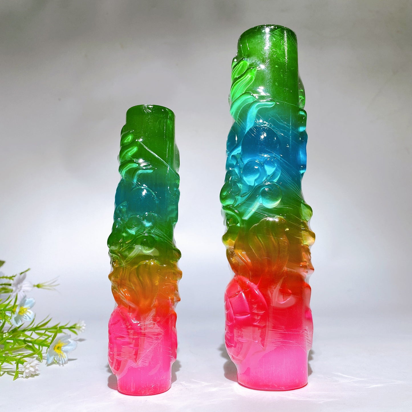 15-20cm Aura Selenite Dragon Cylinder Tower Crystal healing Bulk Wholesale