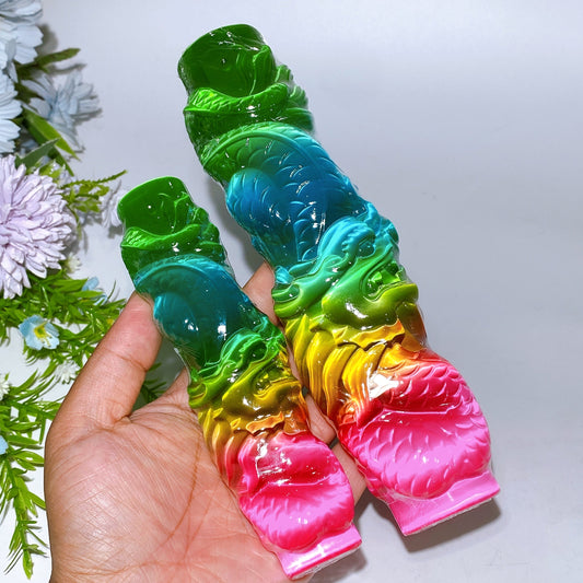 15-20cm Aura Selenite Dragon Cylinder Tower Crystal healing Bulk Wholesale