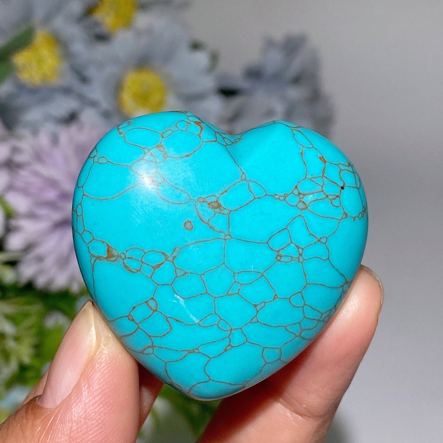 4.4cm Dyed Howlite Heart Carving Crystal Healing Bulk Wholesale
