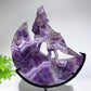 Crystal Wolf on Moon Carving with Stand Free Form Crystal Healing Bulk Wholesale