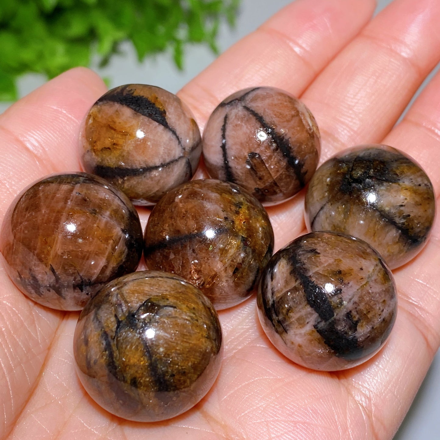 22mm Chiastolite Sphere Crystal Healing Bulk Wholesale