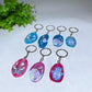 Agate Slab with Printing Keychain Crystal Healing Bulk Wholesale