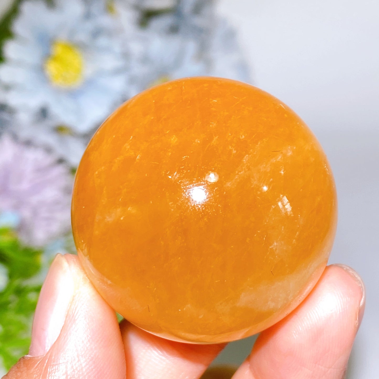 4cm Honey Calcite Sphere Crystal Healing Bulk Wholesale
