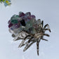 2.4" Crystal Chips Metal Spider Free Form Crystal Healing Bulk Wholesale