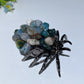 2.4" Crystal Chips Metal Spider Free Form Crystal Healing Bulk Wholesale