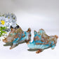 Caribbean Calcite Sky Blue Wild Boar Family Carving Crystal Healing Bulk Wholesale