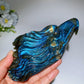 6.2" Unique Labradorite Eagle Head Carving Crystal Healing Bulk Wholesale