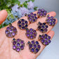 20mm Golden Rutialted Quartz Labradorite Amethyst Spin Flower Pendant Crystal healing Bulk Wholesale