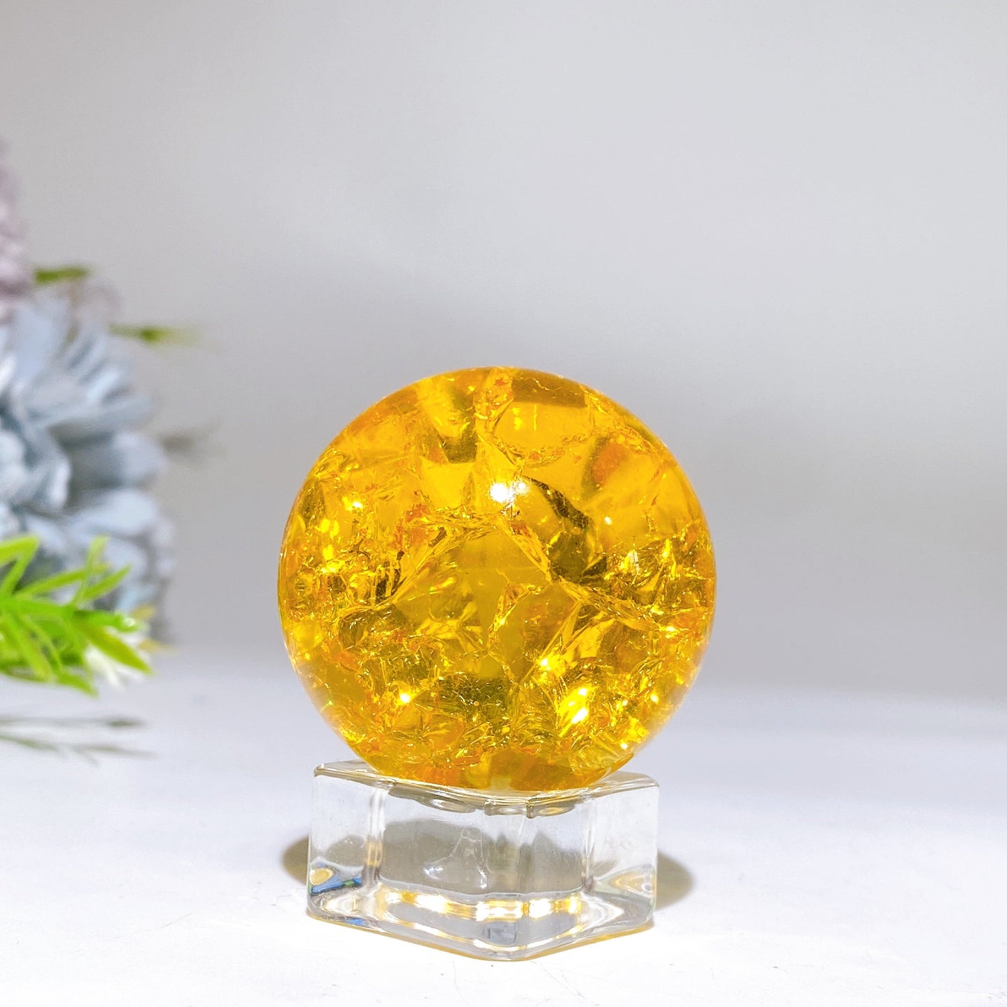 4cm Crack Crystal Glass Sphere Crystal Healing Bulk Wholesale