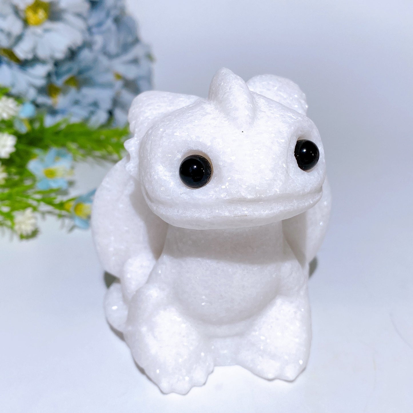 3.6"-3.9" White Jade Carving Crystal Healing Bulk Wholesale