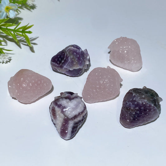 1.4" Crystal Strawberry Carving Crystal Healing Bulk Wholesale