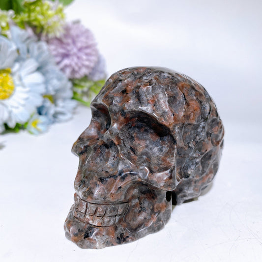 3.5" UV Reactive Yooperlite Skull Carving Crystal Healing Bulk Wholesale
