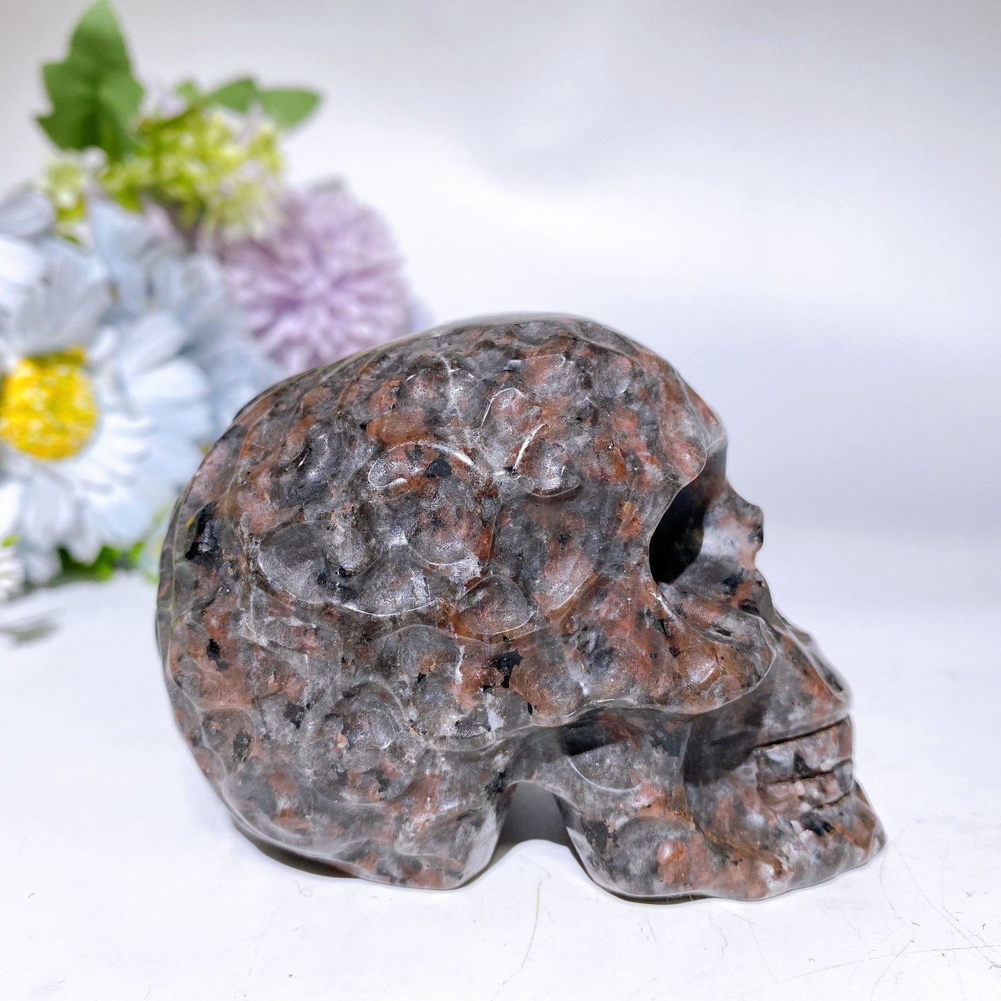 3.5" UV Reactive Yooperlite Skull Carving Crystal Healing Bulk Wholesale