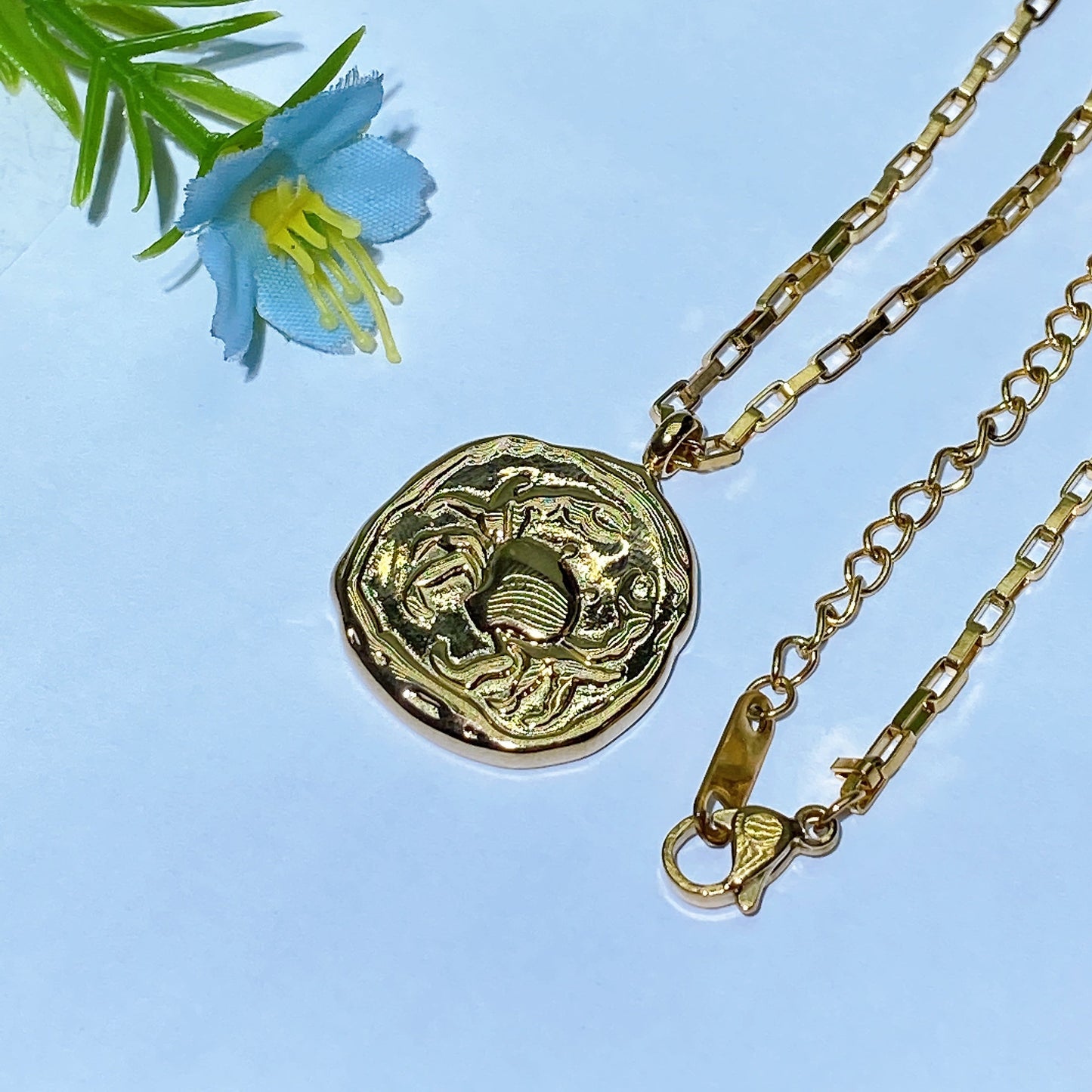 12 Constellations Golden Color Necklace Crystal Healing Bulk Wholesale