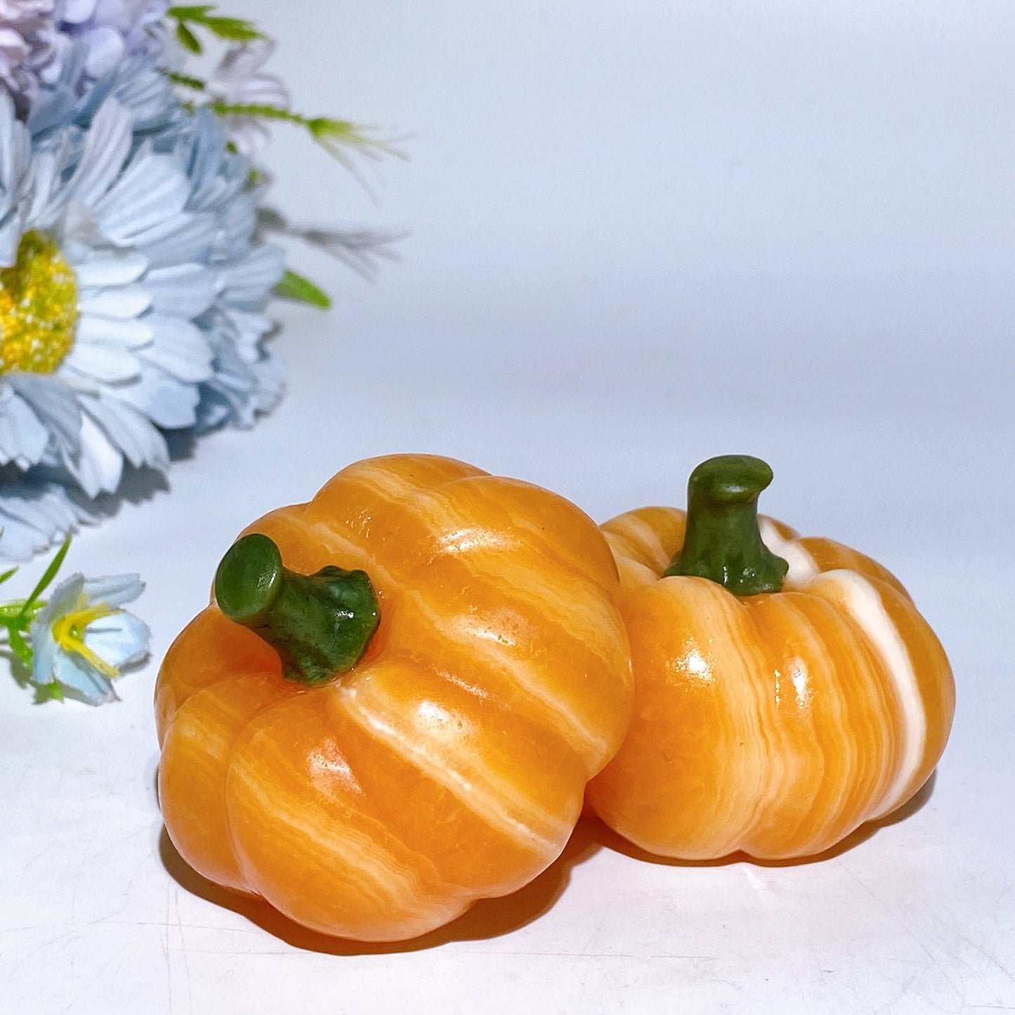 2.2" Orange Calcite Pumpkin Carving Crystal Healing Bulk Wholesale