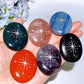 1.9" Crystal Palm with Compass Printing Crystal Healing Bulk Wholesale