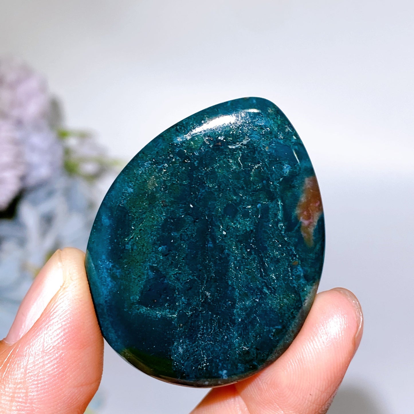 1.8" Crystal Water-drop Shape Worry Stone Crystal Healing Bulk Wholesale