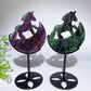 Crystal Unicorn on Moon Carving with Stand Crystal Healing Bulk Wholesale
