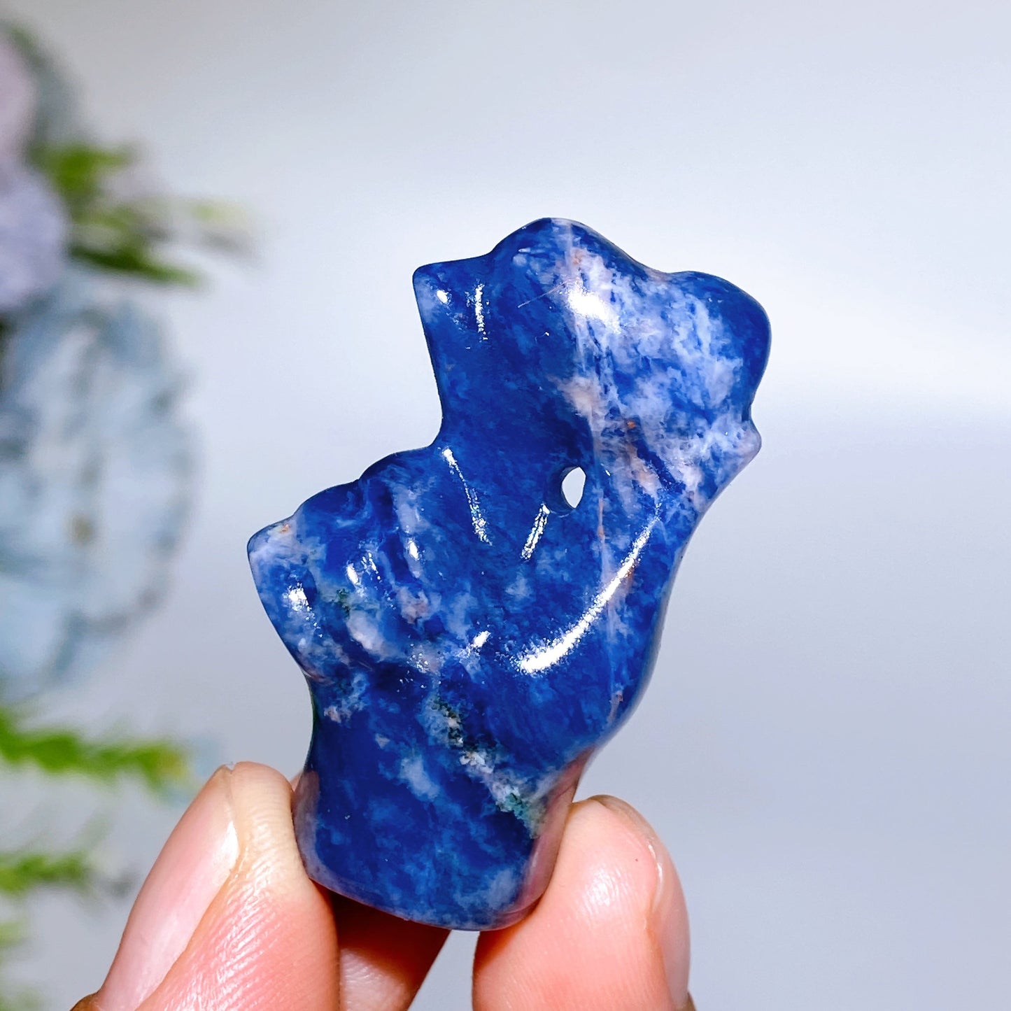 1.7" Crystal Finger Heart Carving Crystal Healing Bulk Wholesale
