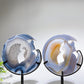 Druzy Agate Cat Moon Face Carving with Stand Crystal Healing Bulk Wholesale