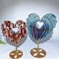 Crystal Heart Wings with Stand Crystal Healing Bulk Wholesale