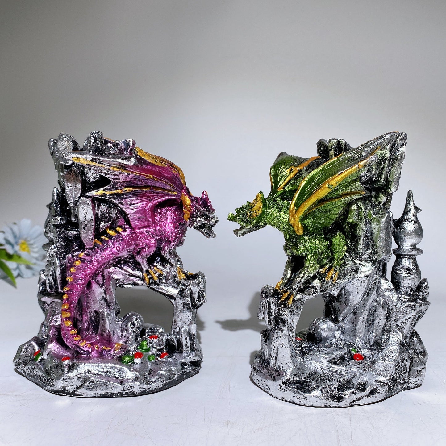 13cm Resin Dragon Stand Crystal Healing Bulk Wholesale