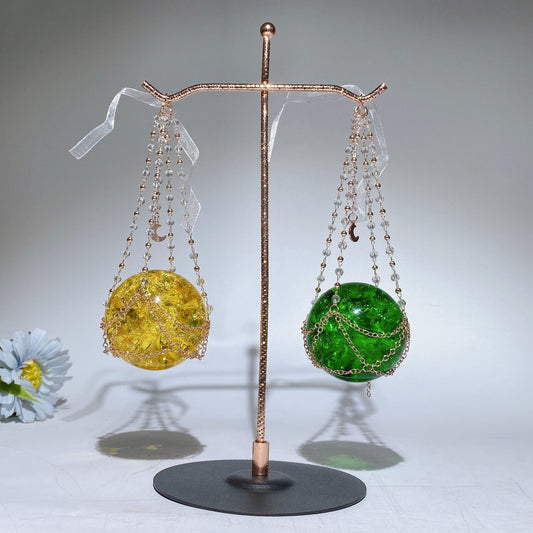 Metal Stand with Webs for Sphere Crystal Healing Bulk Wholesale