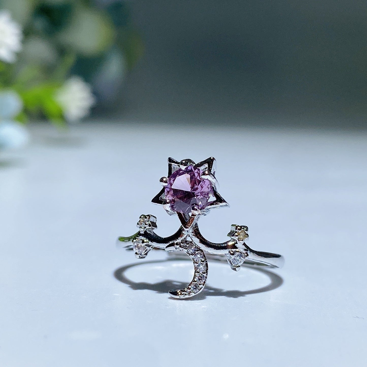 White Cooper Alexanderite Ring Crystal Healing Bulk Wholesale