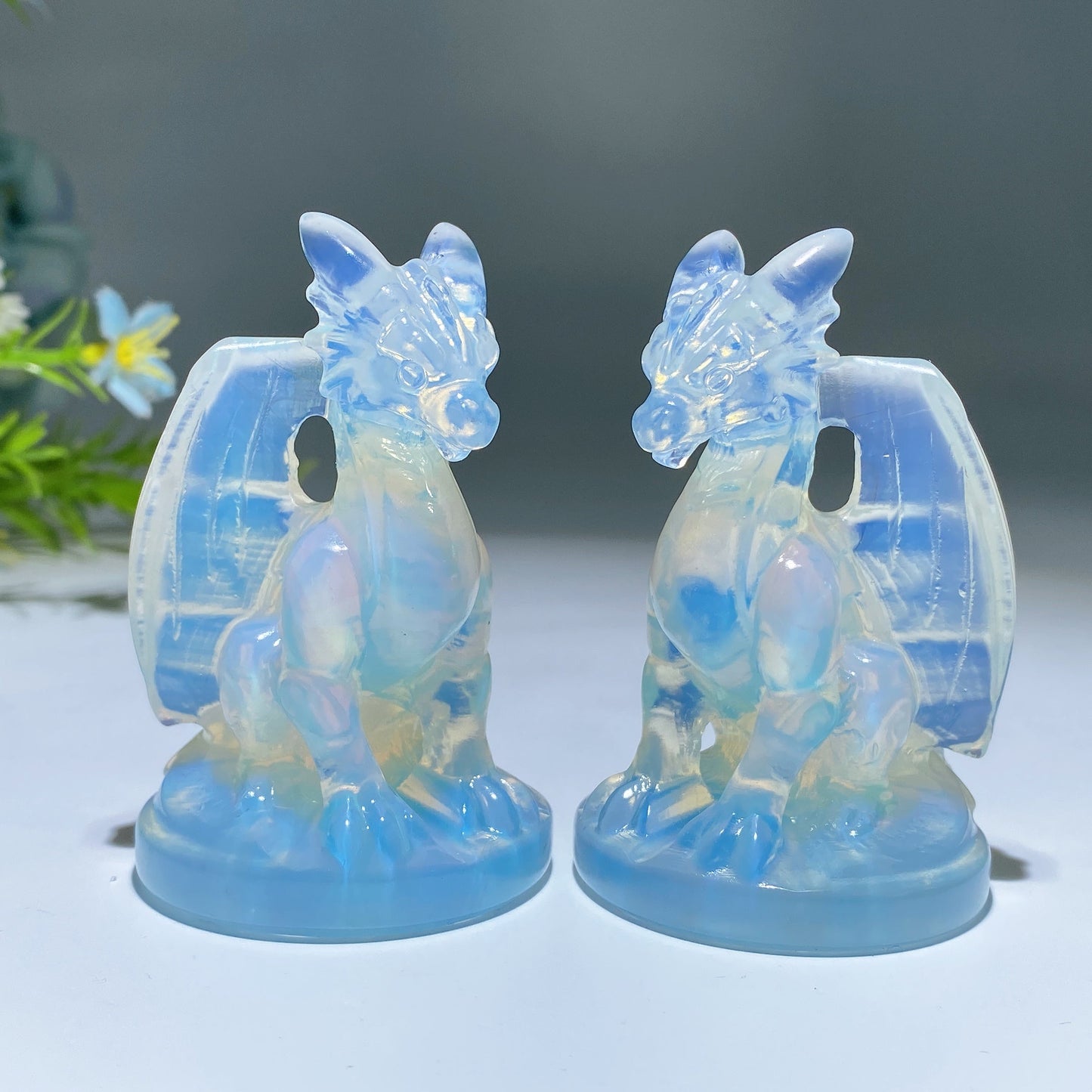 2.7" Opalite Dragon Carving Crystal Healing Bulk Wholesale