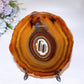 15cm Banded Druzy Agate Slab Carving with Stand Crystal Healing Bulk Wholesale