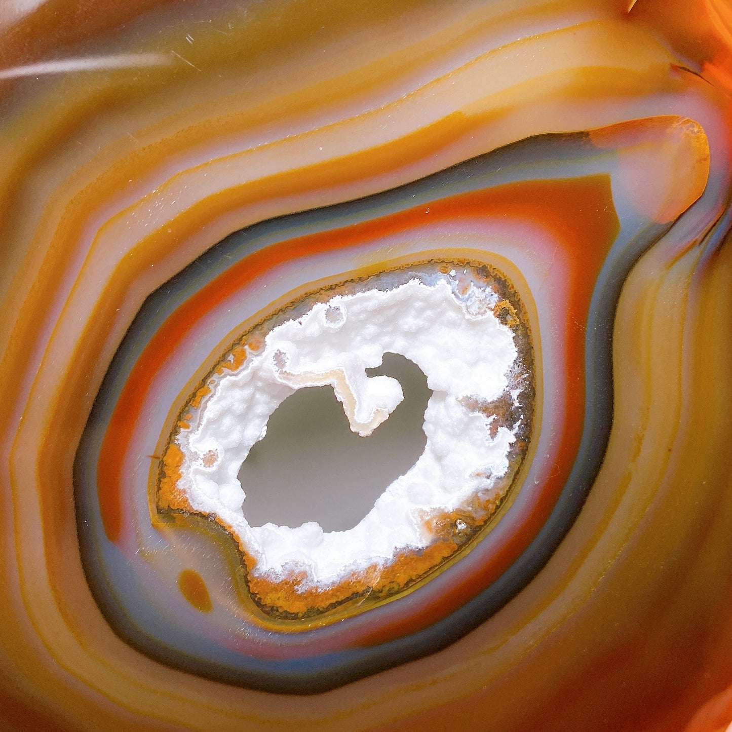 15cm Banded Druzy Agate Slab Carving with Stand Crystal Healing Bulk Wholesale