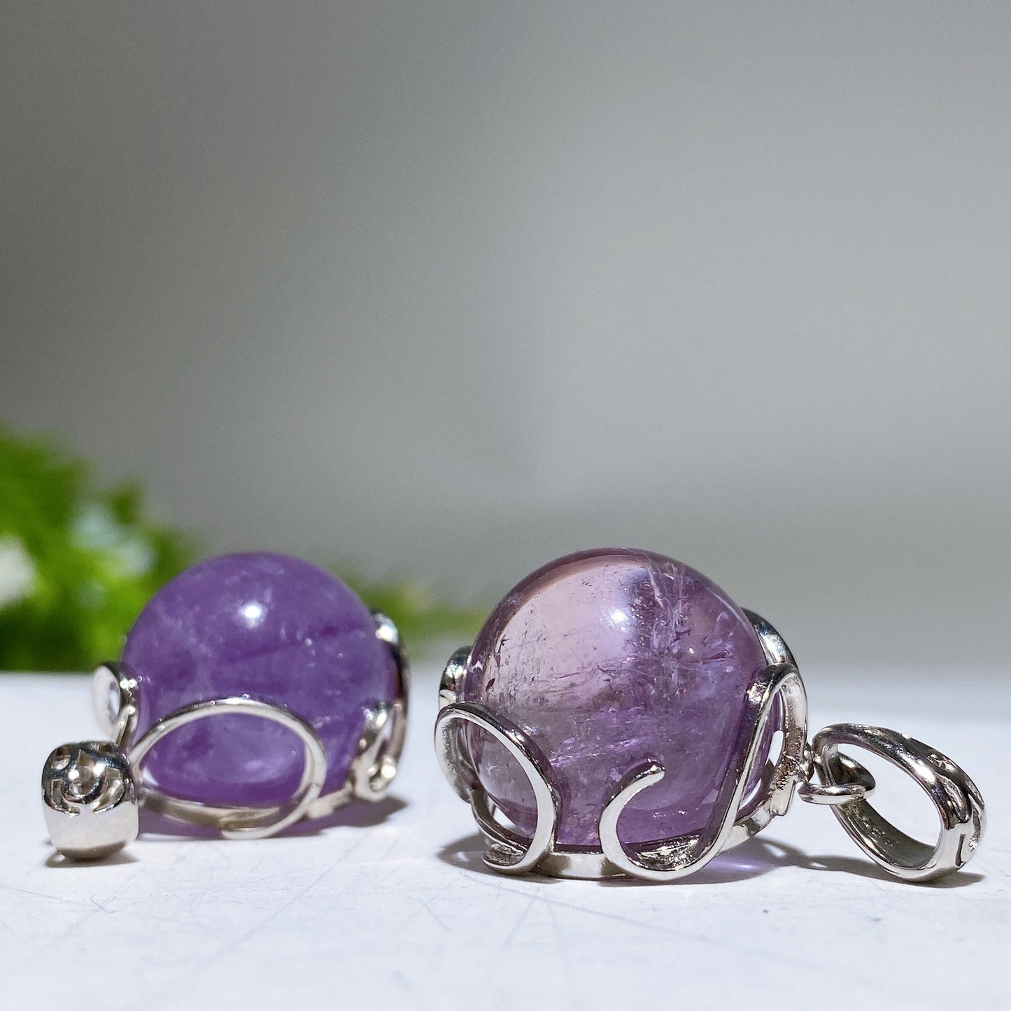 20mm Amethyst Clear Quartz Pendant Crystal Healing Bulk Wholesale