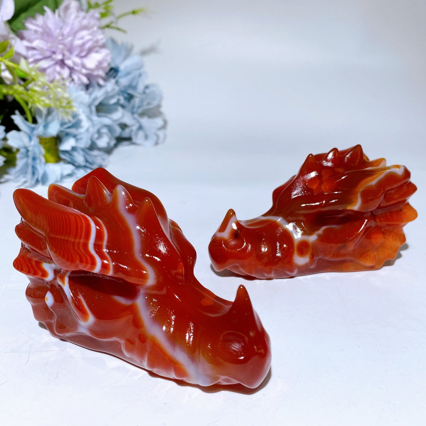 3.3"-3.5" Sardonyx Dragon Head Carving Crystal Healiing Bulk Wholesale