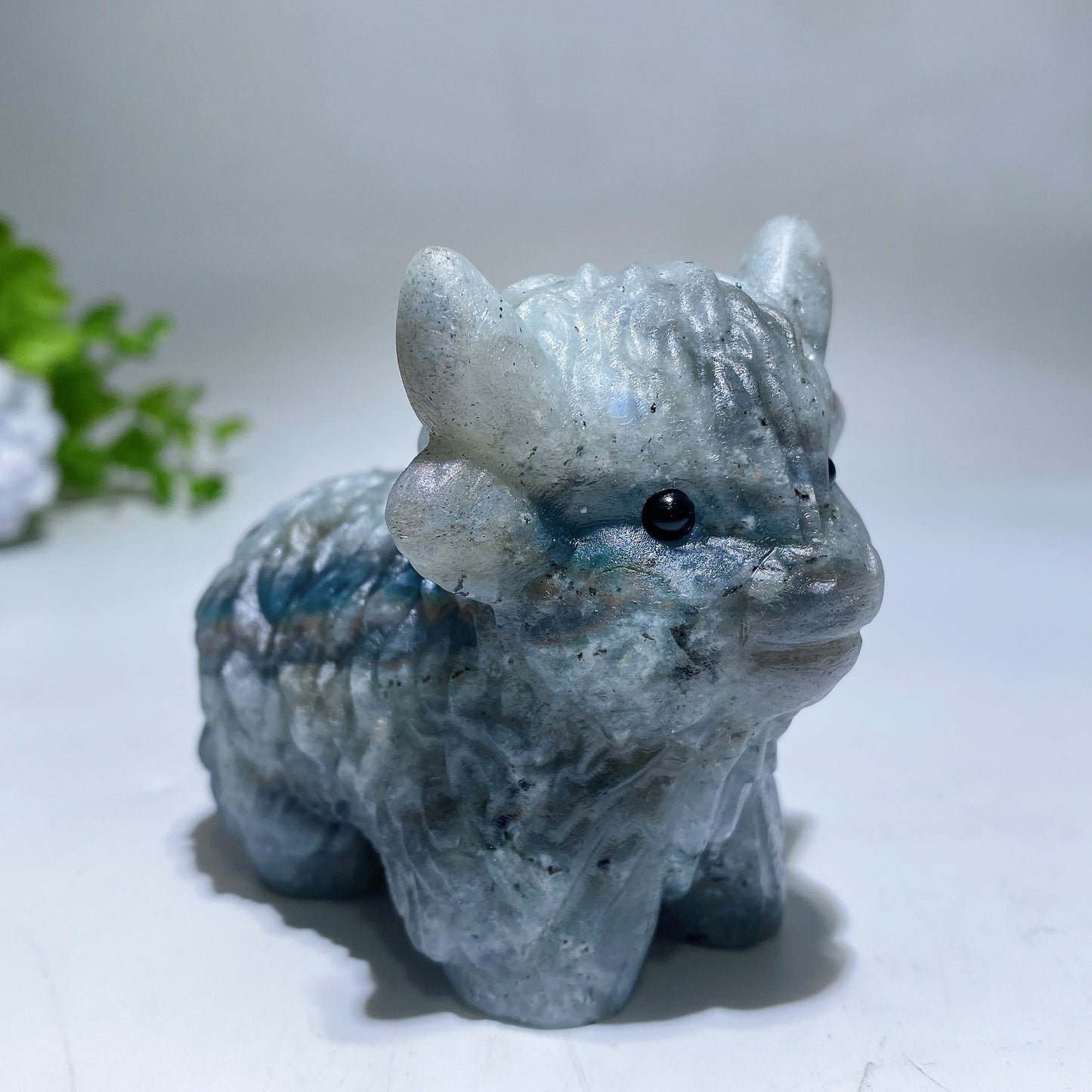 3.2" Crystal Cattle Carving Crystal Healing Bulk Wholesale