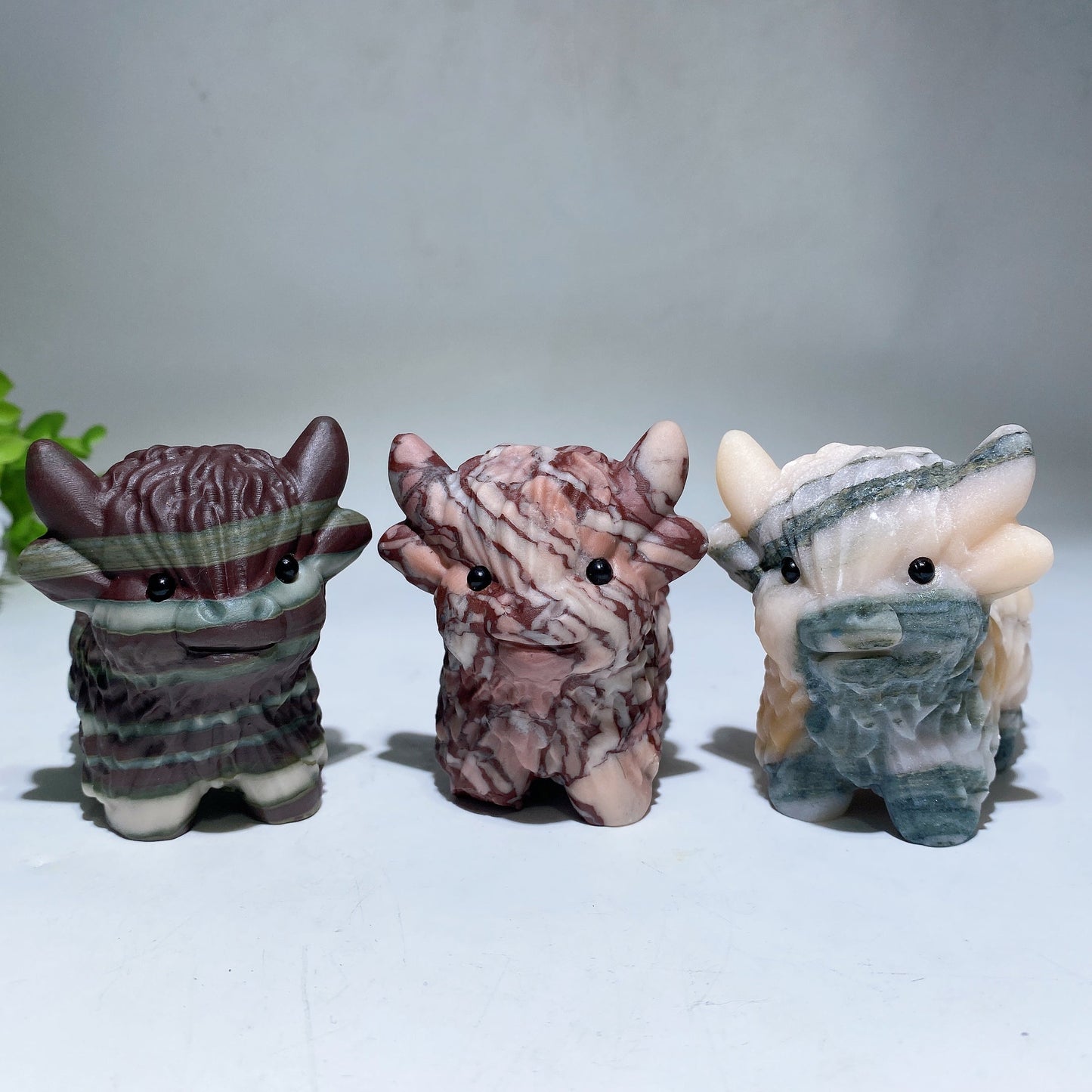 3.2" Crystal Cattle Carving Crystal Healing Bulk Wholesale