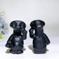 2.4" Black Obsidian Alien Carving Crystal Healing Bulk Wholesale