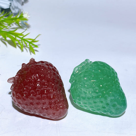 2.0" Crystal Strawberry Carving Crystal Healing Bulk Wholesale