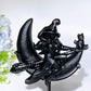 Crystal Witch Moon Carving with Stand Crystal Healing Bulk Wholesale