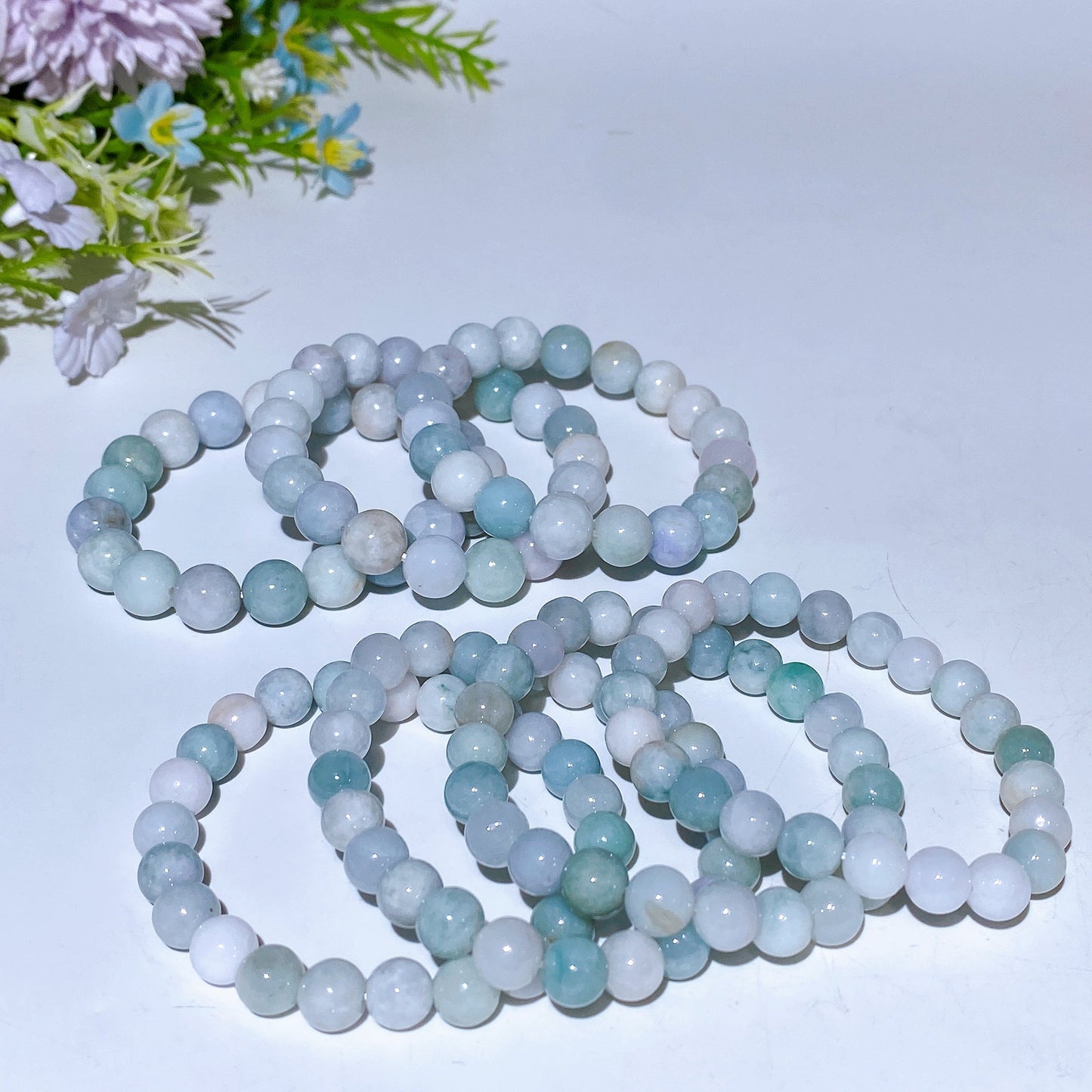 8-10mm Lucky Jade Bracelet Crystal Healing Bulk Wholesale