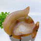 Druzy Agate Fish Carving with Stand Crystal Healing Bulk Wholesale
