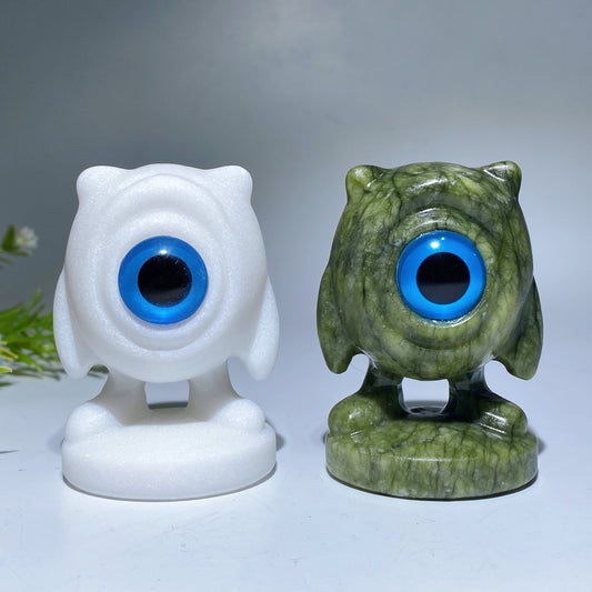 2.8" Crystal Michael Wazowski Carving Monsters Inc. Character Crystal Healing Bulk Wholesale