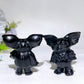 2.4" Black Obsidian Gizmo Carving Crystal Healing Bulk Wholesale