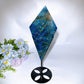 26cm Large Unique Labradorite Rhombus Carving with Stand Crystal Healing Bulk Wholesale