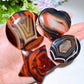 1.8"-2.3" Sardonyx Palm Heart Star Moon Carving Crystal Healing Bulk Wholesale