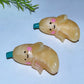 2.8" Orange Calcite Banana Carving with Painting Crystal Healing Bulk Wholesale